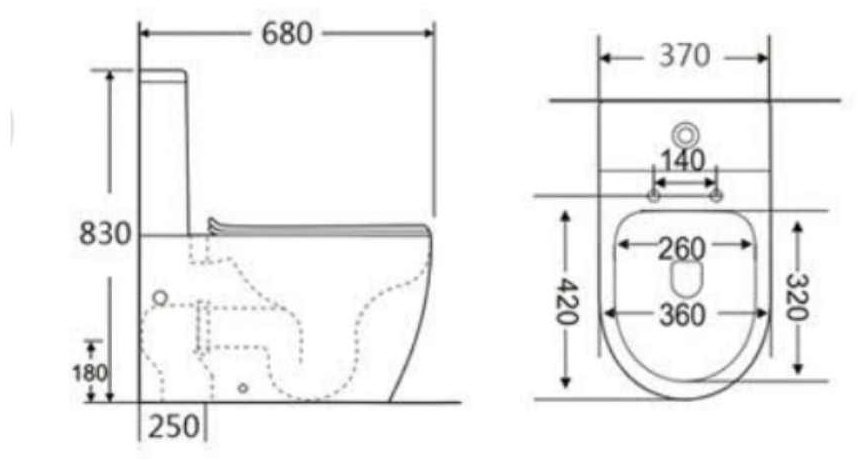 Унитаз Hans AQP-MB6605 черный купить,116593