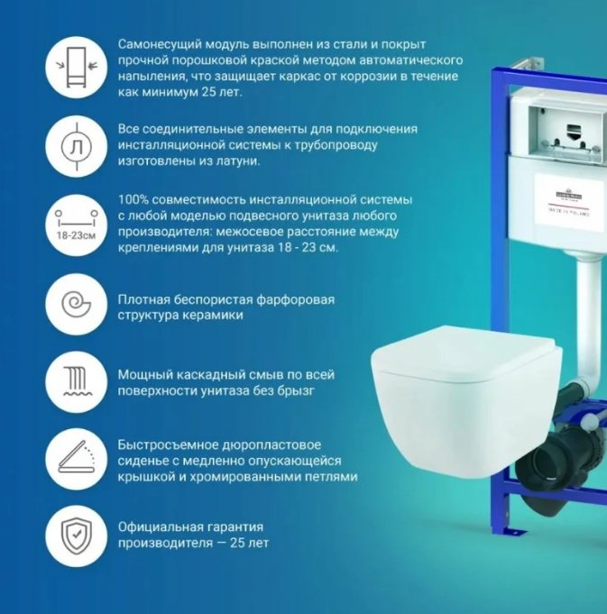 Унитаз Lavinia Boho 75110160 с инсталляцией белый