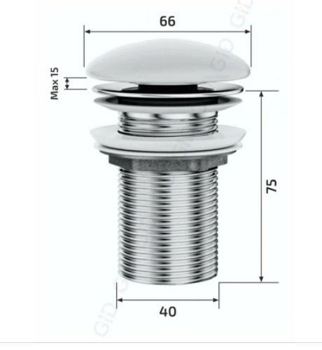 Донный клапан без перелива GID-ceramic Bl100 40 мм