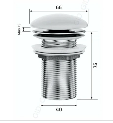 Донный клапан без перелива GID-ceramic Bl100 40 мм купить,50770