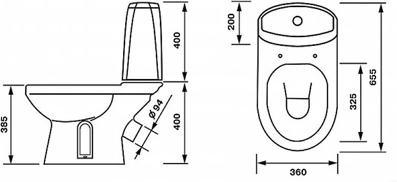 Оскольская Керамика унитаз-компакт Лея, санфарфор