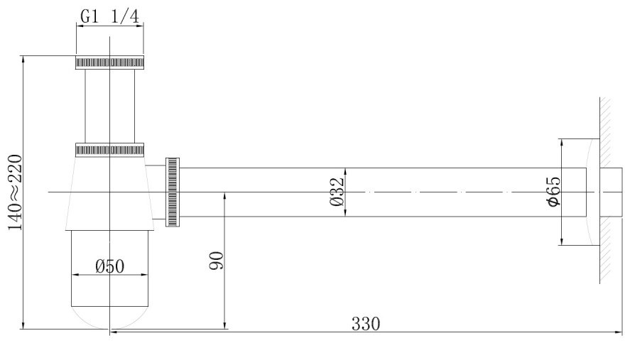 Сифон Abber AF0032SP 65 мм