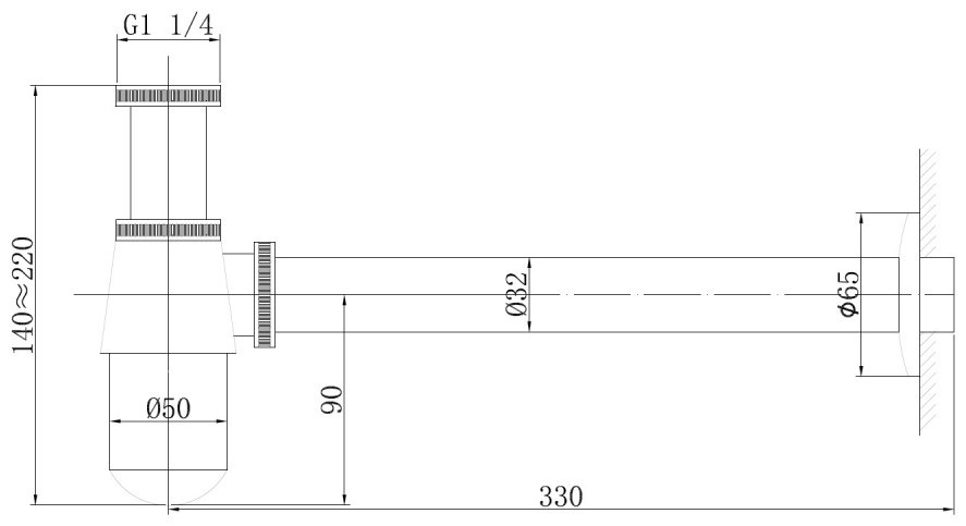 Сифон Abber AF0032SP 65 мм