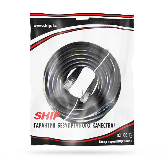 Патч Корд Ship S3025BK1500-P Cat.5e 15м чёрный