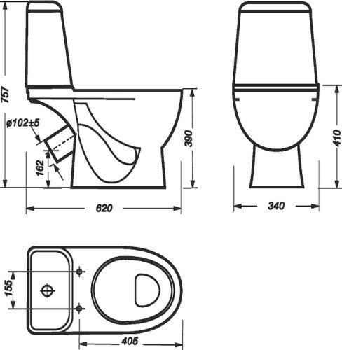 Унитаз-компакт Sanita Luxe Max Comfort белый