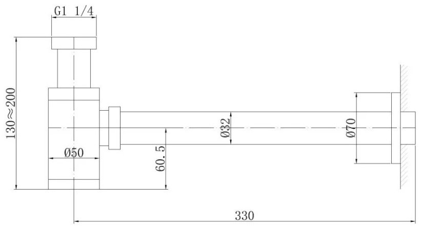 Сифон Abber AF0030G 1 1/2