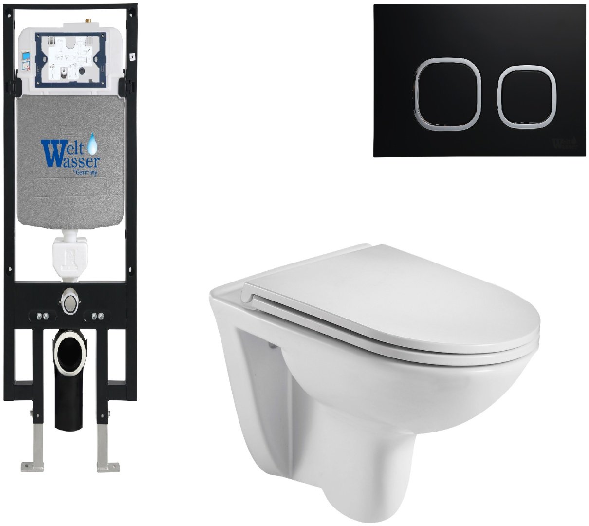 Унитаз WeltWasser Baarbach с инсталляцией белый
