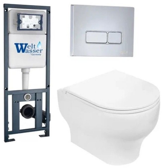 WeltWasser унитаз с инсталляцией Erlenbach, санфаянс