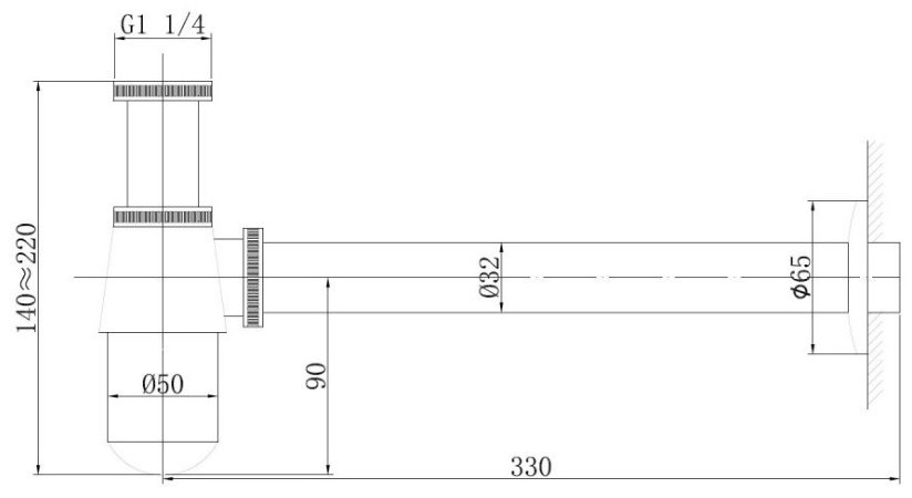 Сифон Abber AF0032 1 1/2