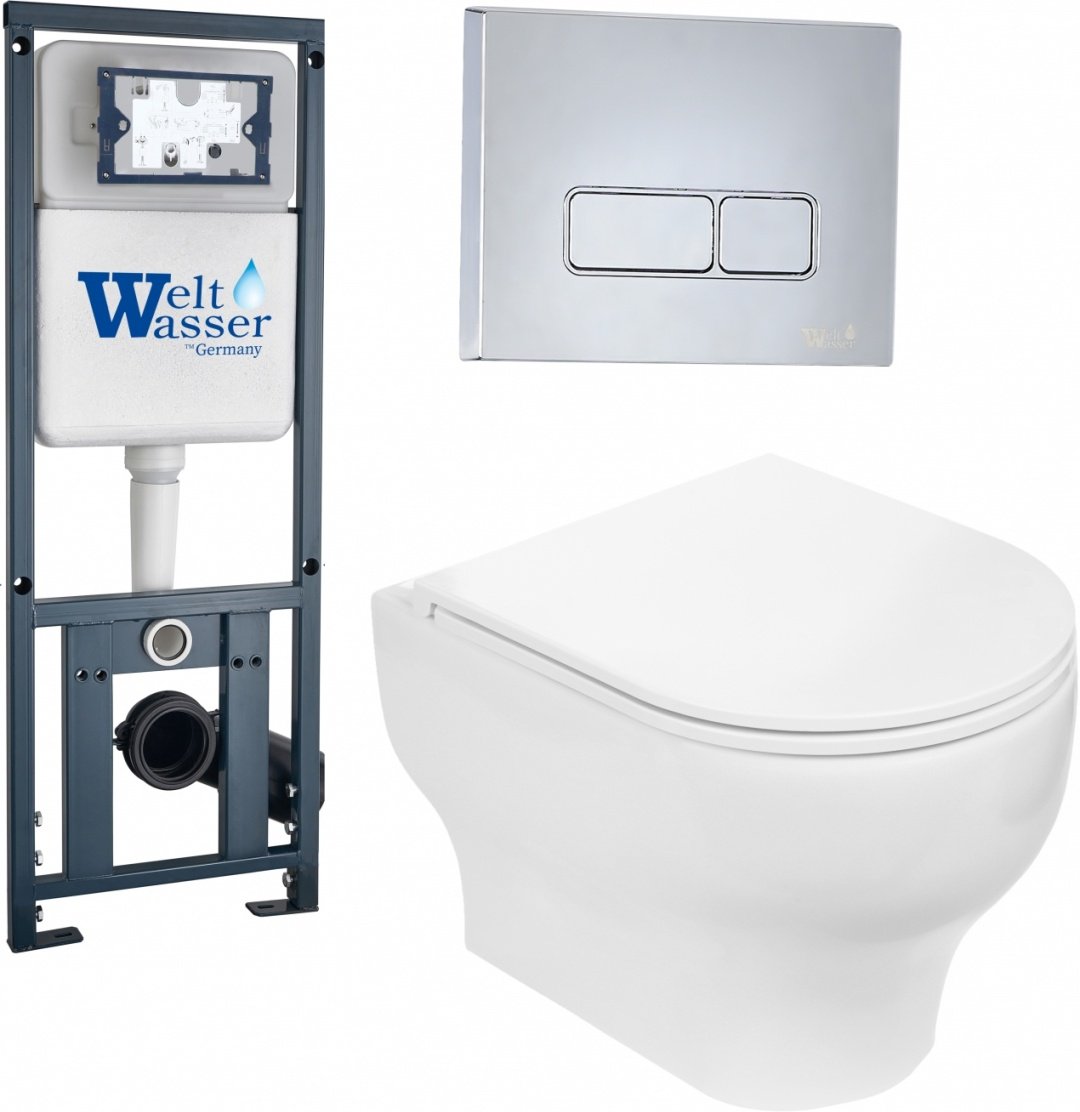 Унитаз WeltWasser Erlenbach 410 с инсталляцией белый