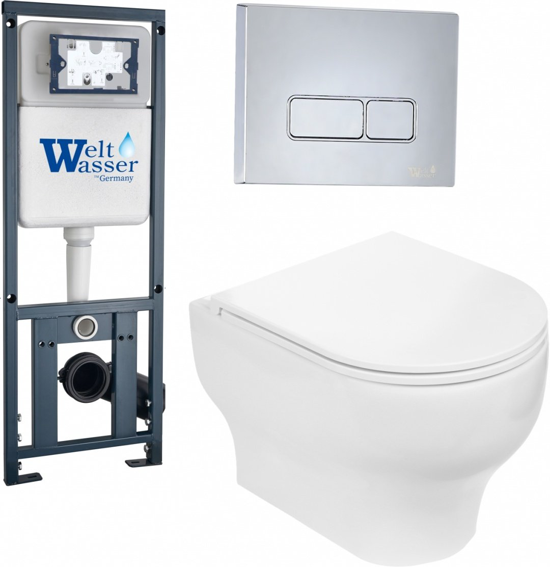 Унитаз WeltWasser Erlenbach 410 с инсталляцией белый купить,NaN
