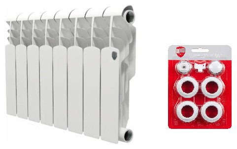 Радиатор Royal Thermo секционный Vittoria 350 биметаллический, кол-во секций: 8 купить,NaN