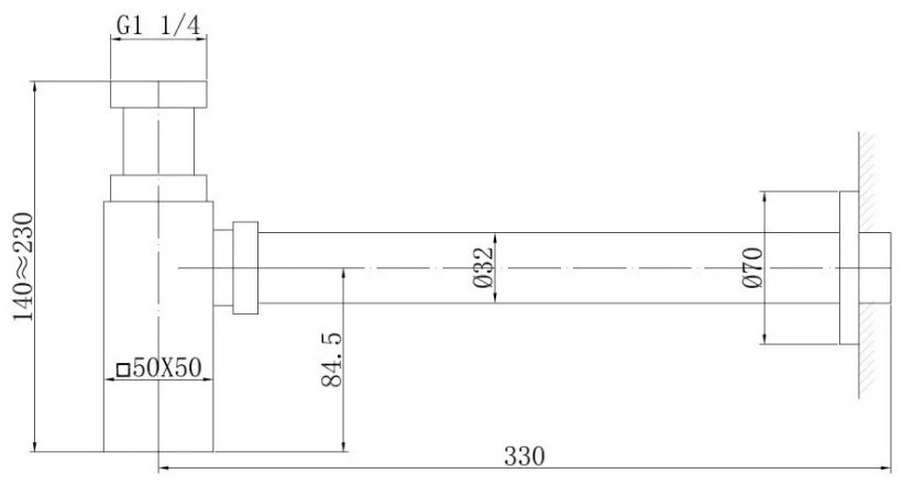 Сифон Abber AF0031G 1 1/2