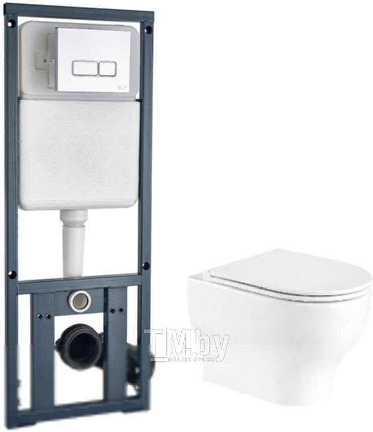 Унитаз WeltWasser Erlenbach 410 с инсталляцией белый