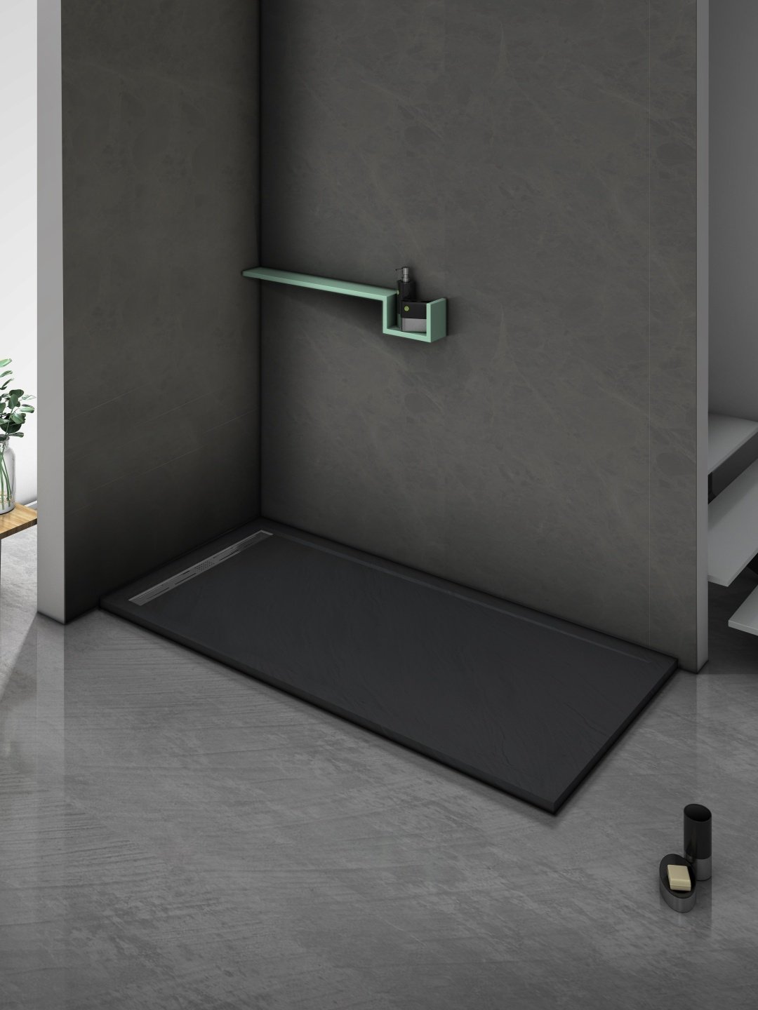 Душевой поддон KABINKA.KZ TRS 12090 STONE-BL 120x90 низкий