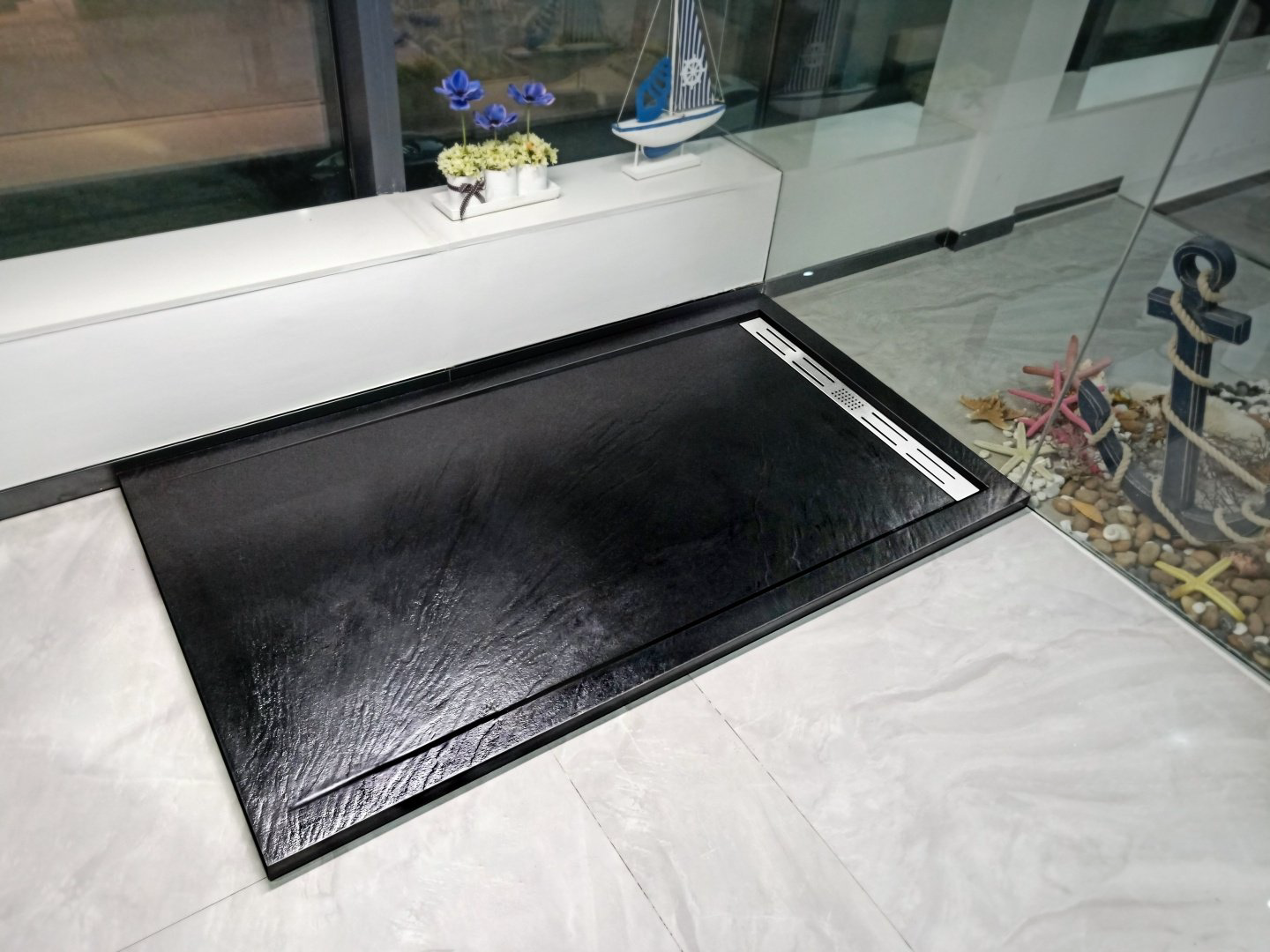 Душевой поддон KABINKA.KZ TRS 12090 STONE-BL 120x90 низкий купить,333100