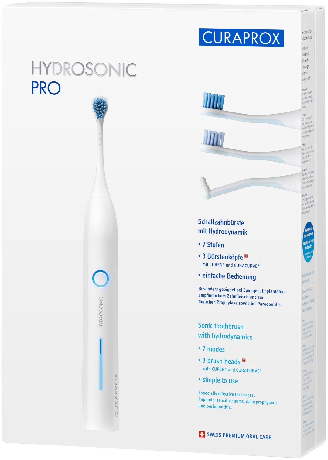 CURAPROX ультразвуковая щетка Hydrosonic PRO щетина средняя белый