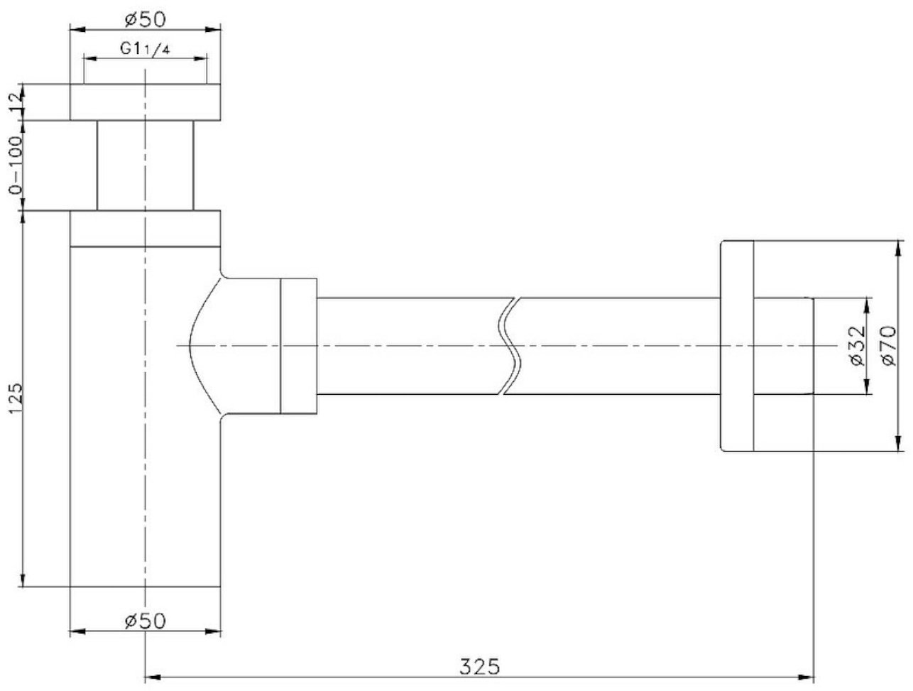 Сифон Gappo R600.20.05 50 мм купить,NaN