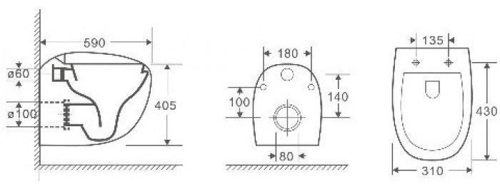 WeltWasser унитаз с инсталляцией JECKENBACH 004 GL-WT, санфаянс купить,NaN