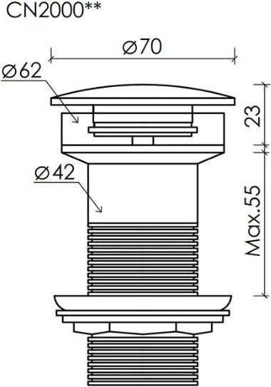 Донный клапан без перелива Ceramicanova CN2000 1 1/2 купить,20990