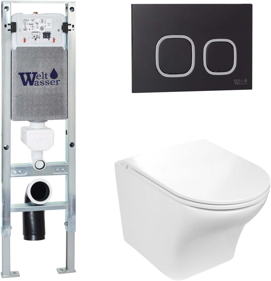 WeltWasser унитаз с инсталляцией ODENBACH 004 GL-WT, санфаянс купить,NaN