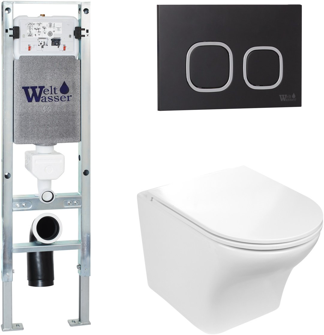 WeltWasser унитаз с инсталляцией ODENBACH 004 GL-WT, санфаянс купить,NaN