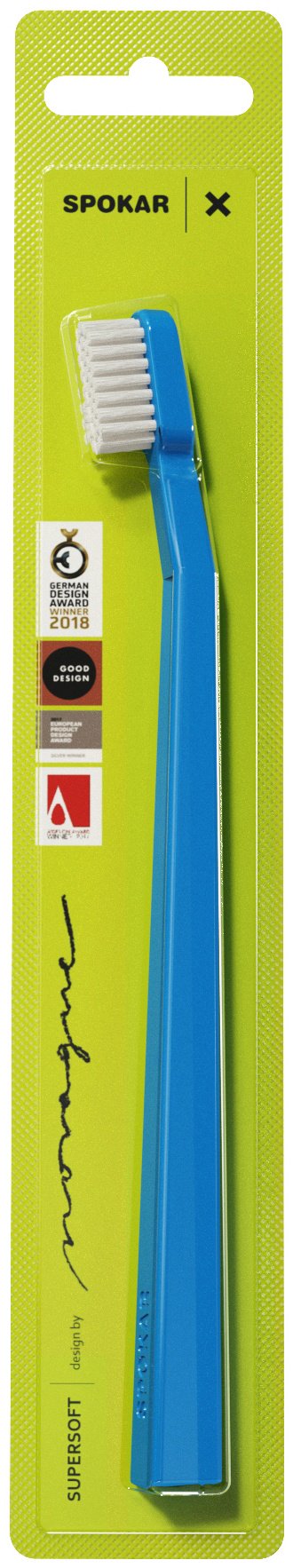 Spokar 3429 X supersoft, 3500 голубая зубная щетка экстра-мягкая 1 шт