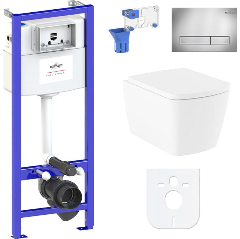 Унитаз Lavinia Boho 87040122 с инсталляцией белый купить,NaN
