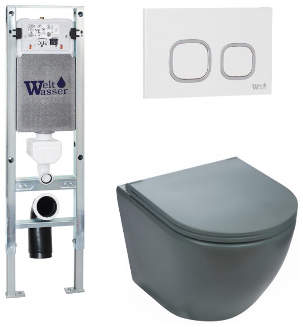 WeltWasser унитаз с инсталляцией MERZBACH 043, санфаянс купить,NaN