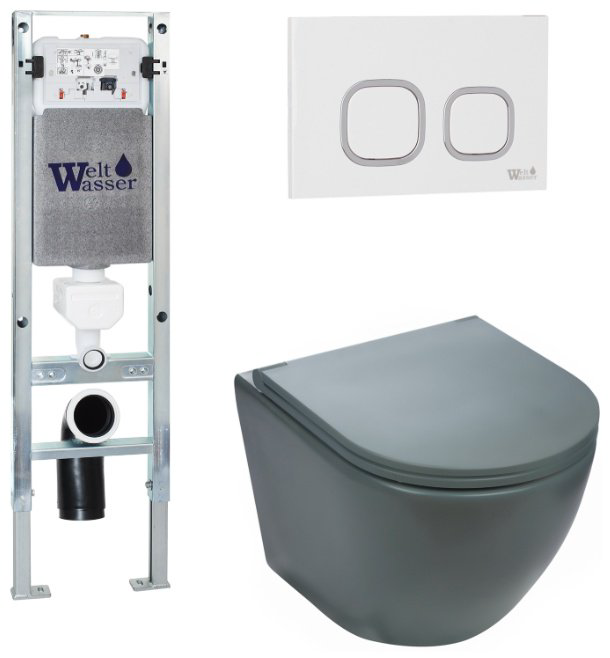 WeltWasser унитаз с инсталляцией MERZBACH 043, санфаянс купить,NaN