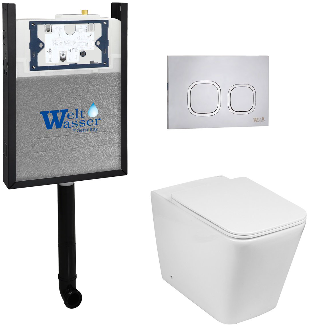 Унитаз WeltWasser Gelbach 002 с инсталляцией белый купить,NaN