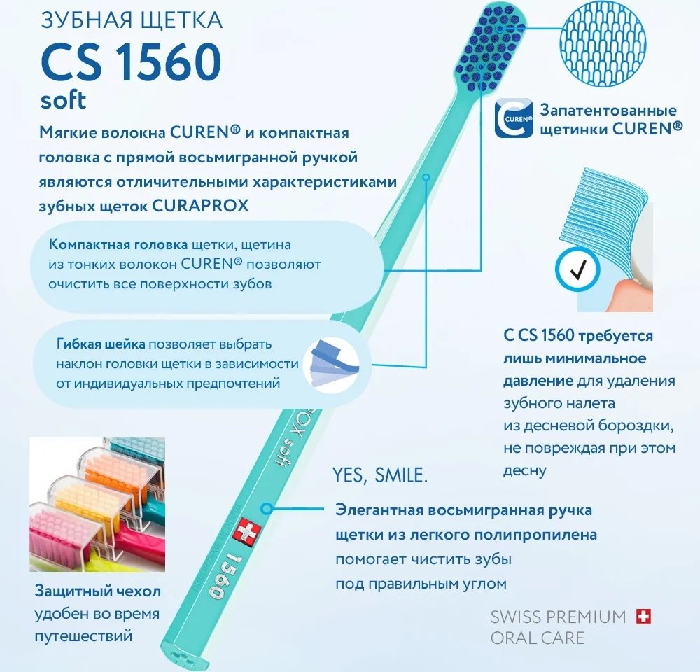 CURAPROX 1560 Soft зубная щетка жесткая 1 шт купить,NaN