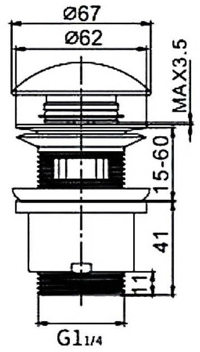 Донный клапан с переливом Frap F60-8 1 1/4 купить,NaN