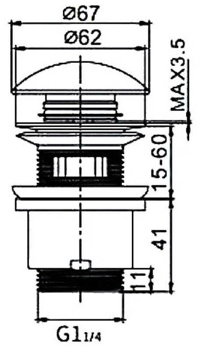 Донный клапан с переливом Frap F60-8 1 1/4 купить,NaN