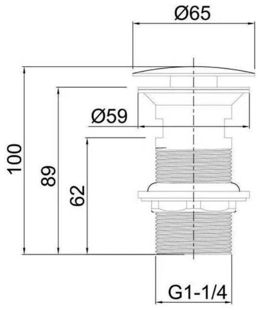Донный клапан с переливом PRIORITY 5.31024-MG 1 1/4
