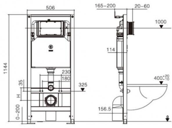 Унитаз WeltWasser Baarbach AB5063 с инсталляцией белый купить,NaN