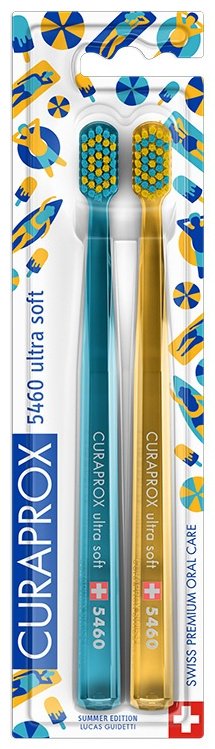 CURAPROX CS 5460 Summer Edition SwissCare зубная щетка, набор по уходу за полостью рта мягкая 2 шт