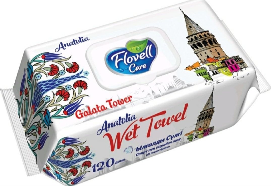 Влажные салфетки Flovell Care Anatolia 120 шт