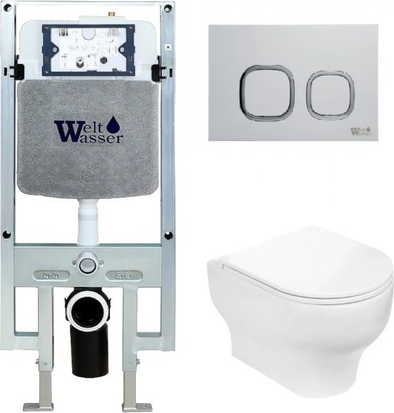 WeltWasser унитаз с инсталляцией ERLENBACH 004 GL-WT, санфаянс