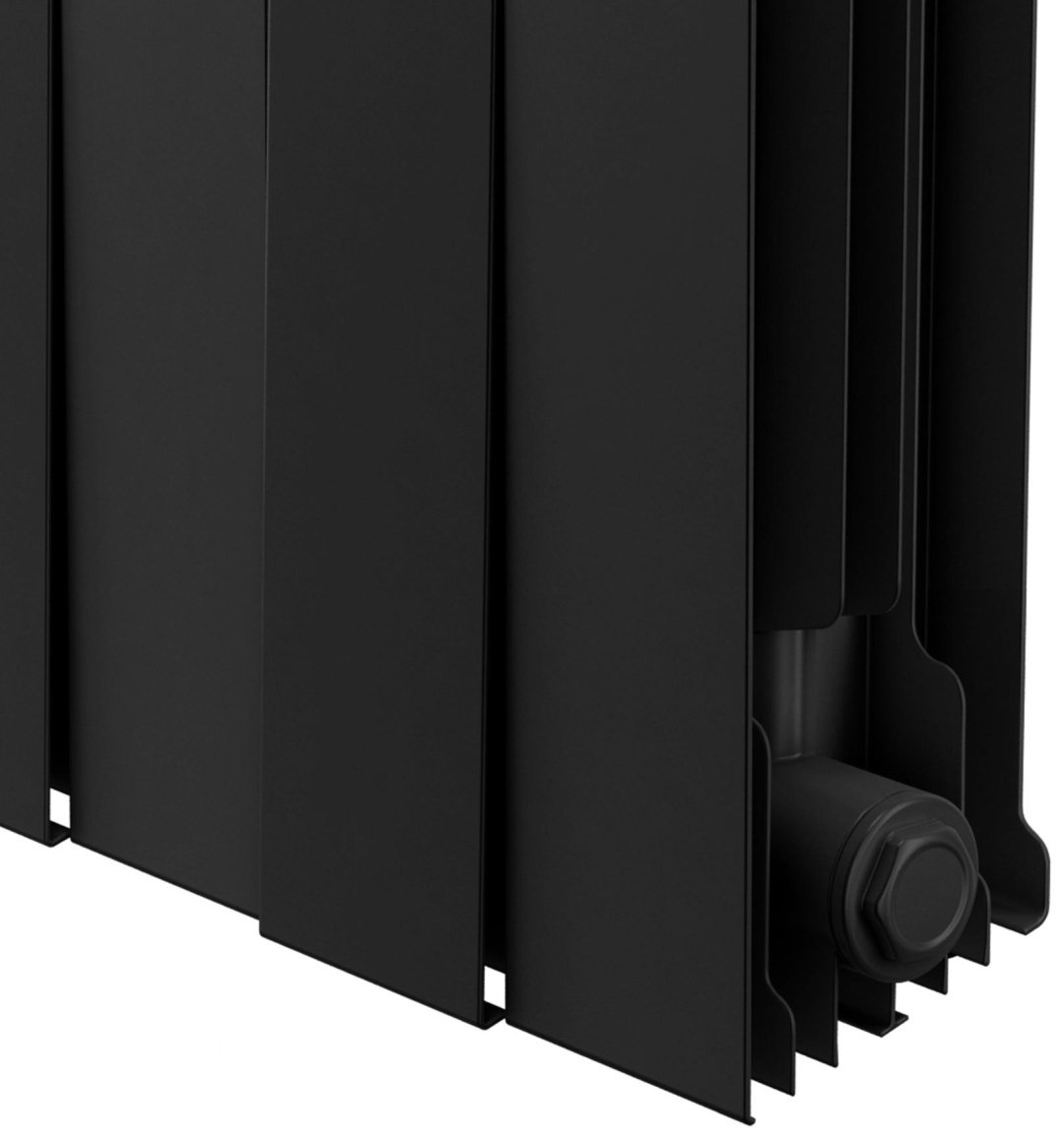 Радиатор Royal секционный Thermo PianoForte 500 new/Noir Sable алюминиевый, стальной, кол-во секций: 10
