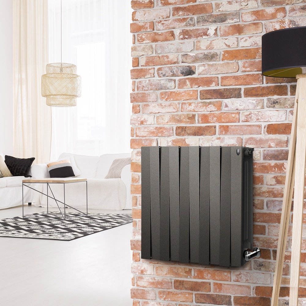 Радиатор Royal секционный Thermo PianoForte 500 new/Noir Sable алюминиевый, стальной, кол-во секций: 10