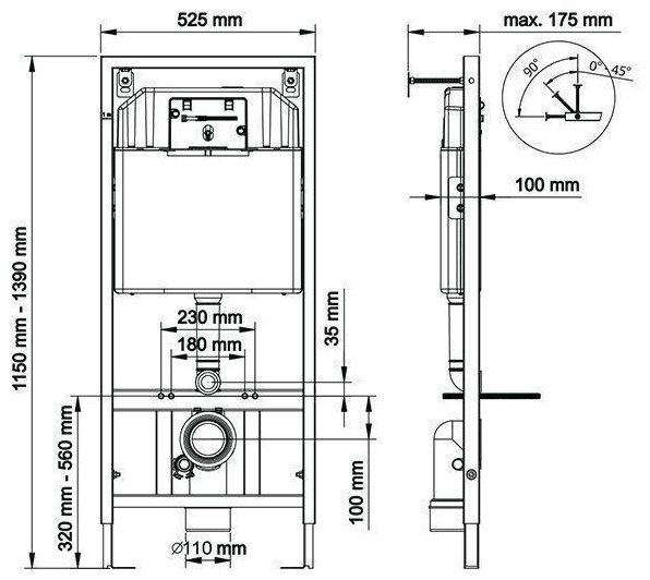 Унитаз WeltWasser AK4971 с инсталляцией белый купить,242700