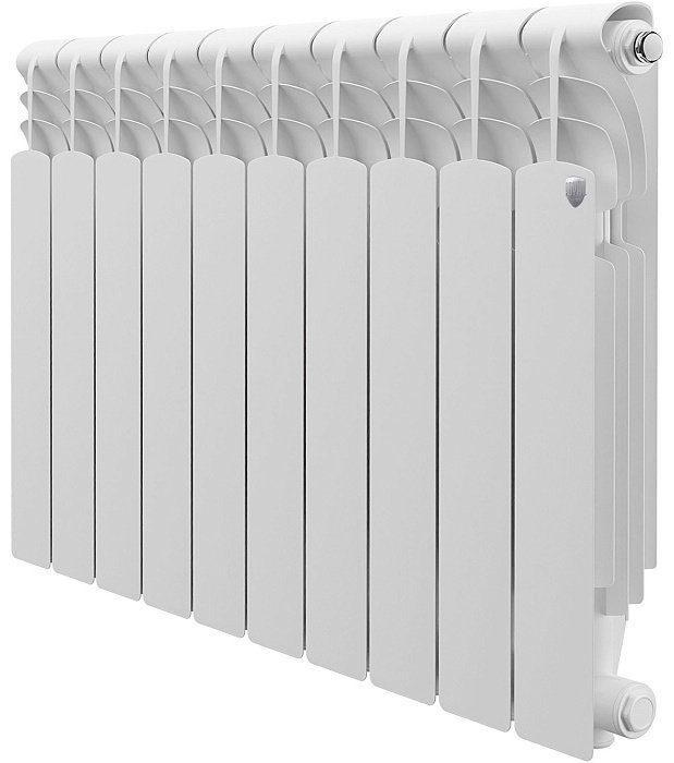 Радиатор Royal Thermo секционный Revolution 500 присоединительный набор 3/4 алюминиевый, кол-во секций: 10