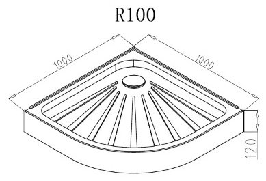 Душевой поддон Cerutti R100 100x100 см, низкий
