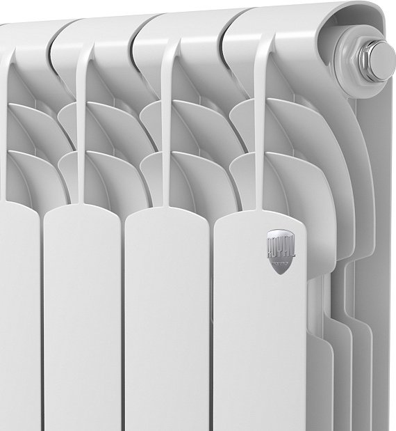 Радиатор Royal Thermo секционный Revolution 500 присоединительный набор 3/4 алюминиевый, кол-во секций: 10