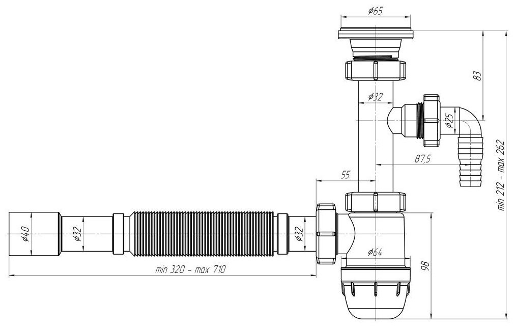 Сифон АНИ пласт DR0115