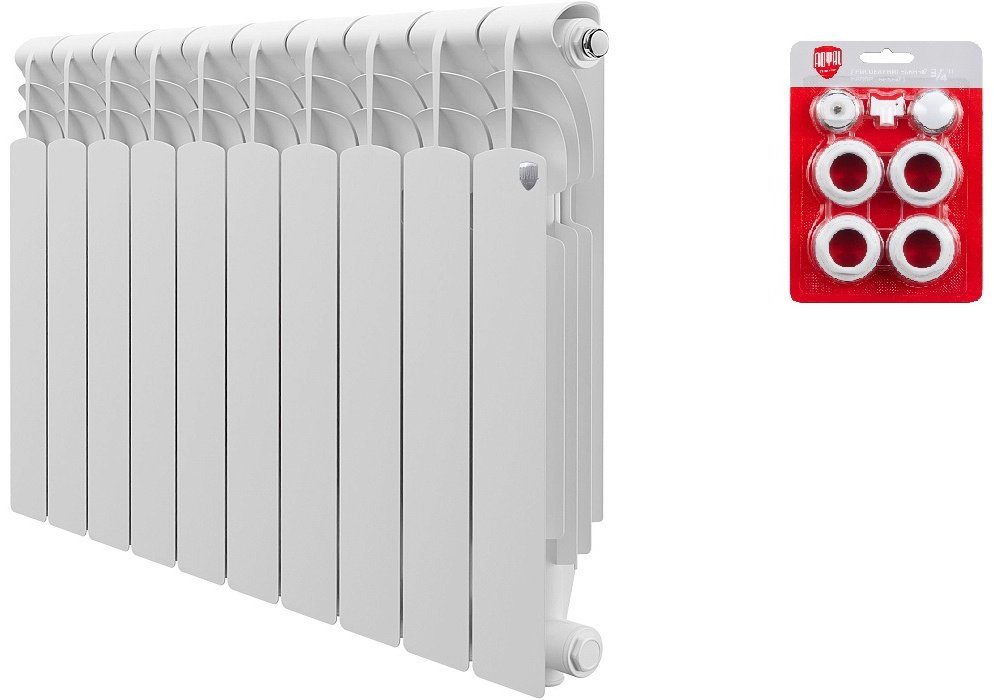 Радиатор Royal Thermo секционный Revolution 500 алюминиевый, кол-во секций: 10