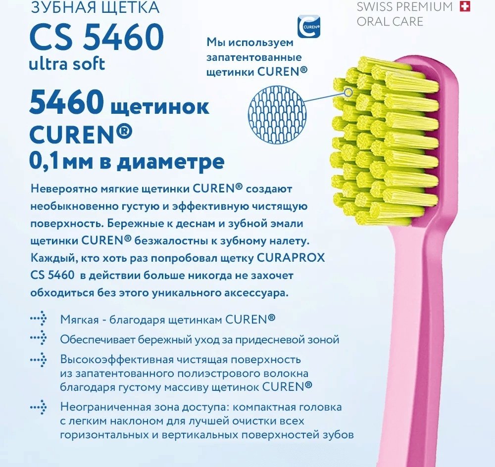 CURAPROX 5460 Ultra Soft зубная щетка экстра-мягкая 1 шт купить,NaN