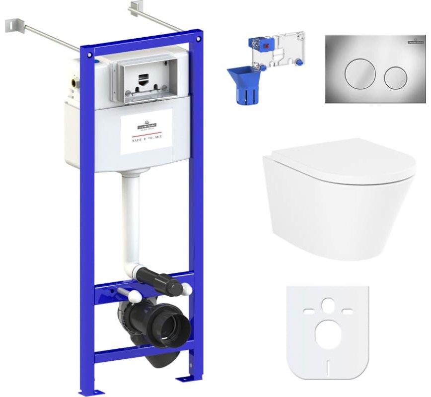 Унитаз Lavinia Boho 87050186 с инсталляцией белый