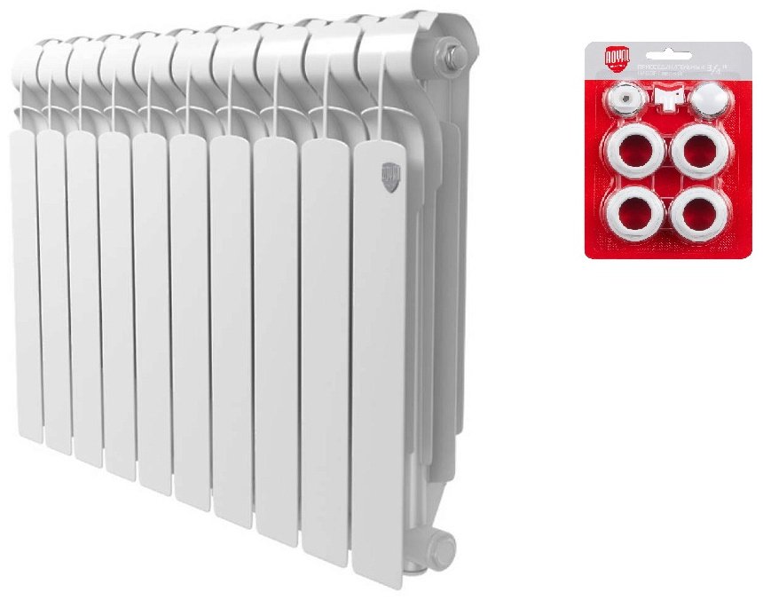 Радиатор Royal Thermo секционный Indigo Thermo 500 алюминиевый, кол-во секций: 10